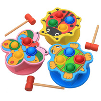 Infant and toddler educational enlightenment early education wooden cute animal knocking table toy baby knocking table 0-3 years old