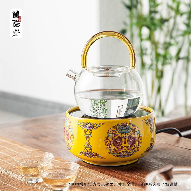 Japanese iron pot Cast iron tea kettle Handmade uncoated old iron pot Black crystal stove cooking teapot set Household