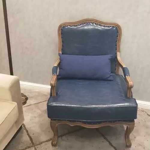 american country living room single leisure sofa european cloth bedroom study chair french hotel solid wood tiger chair