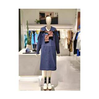 亲妈渠~韩国TOMB*Y2025秋冬新款慵懒风收腰显瘦长袖高级感衬衫裙