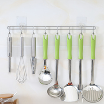 Kitchen a row of hooks Wall long strong adhesive suction cup Bathroom wall-mounted non-perforated load-bearing non-trace adhesive hook