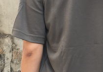 Breathable running quick-drying T-shirt short-sleeved shorts set physical clothing summer mens and womens sports shirt military fan round neck gray