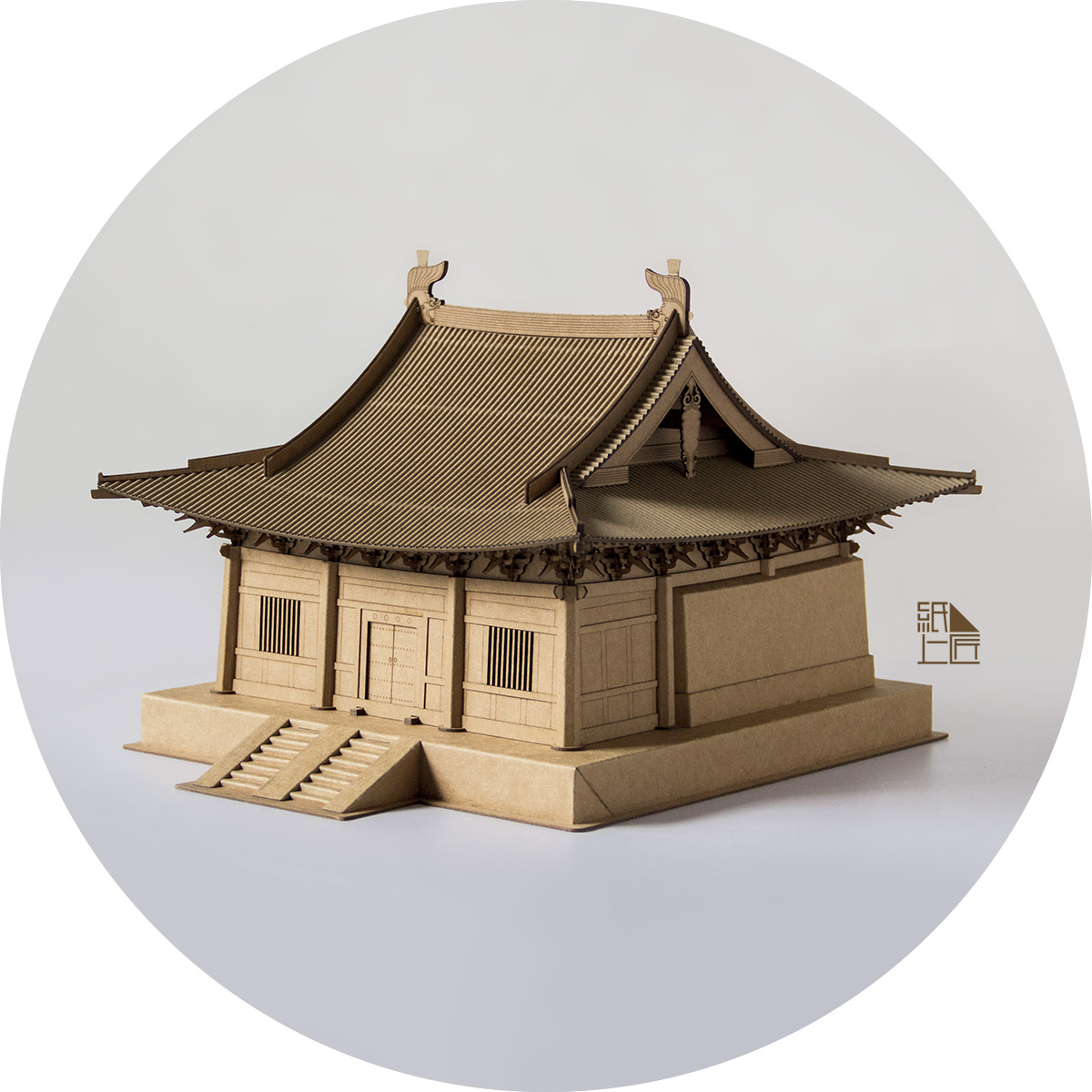 Shaolin Temple Chu Zu An Hall Paper Craftsman Handmade Chinese Ancient Architectural Model Bucket Assembling New Year Gifts