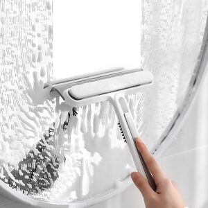 Glass Cleaning Tool for Home Use, Window Cleaning Brush, Mirror and Bathroom Special Squeegee, Double-Sided Cleaning Tool