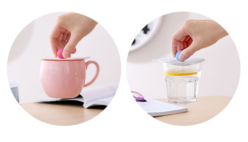 Fasola Gốm Cốc Nước Bìa Silicone Tea Cup Bìa Kín Leakproof Cup Mug Bìa Chịu Nhiệt Cup Bìa