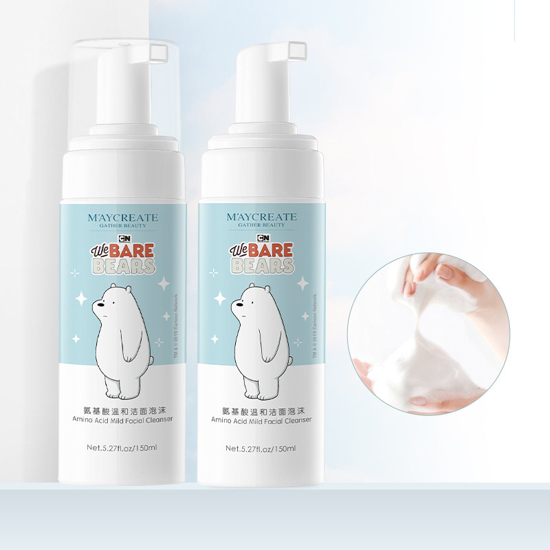 洗面奶女男士深层清洁毛孔泡沫慕斯洁面乳温和氨基酸祛痘控油学生