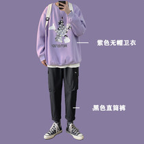 Little Red Book boys wear XT south wind fitting room autumn purple sweatshirt men without hat coat tide a tea and Agu