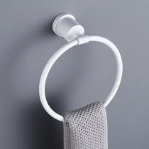 European round matte white towel ring stainless steel bathroom towel ring bathroom towel bar antique pendant