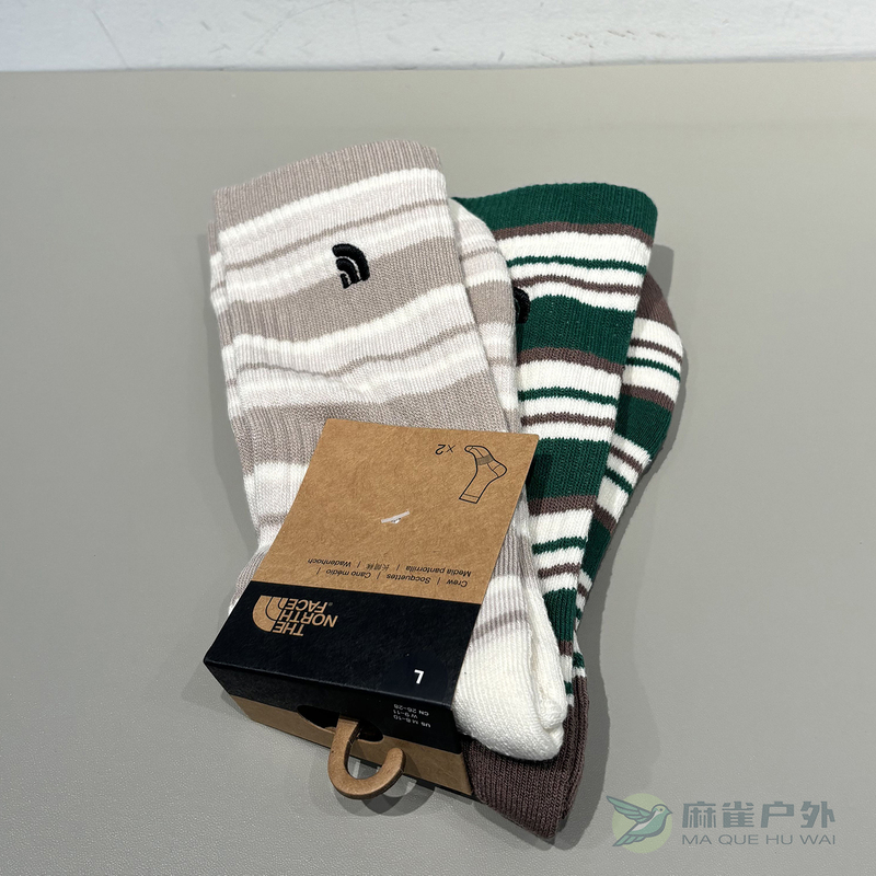 26 Spring/Summer New the North Face Two-Pair Pack Long Outdoor Hiking Breathable Sports Socks 8Gkm