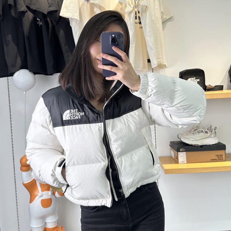 24 Autumn/Winter the North Face Ue Outdoor Casual Women's High-Waisted Warm down Jacket 5Gge