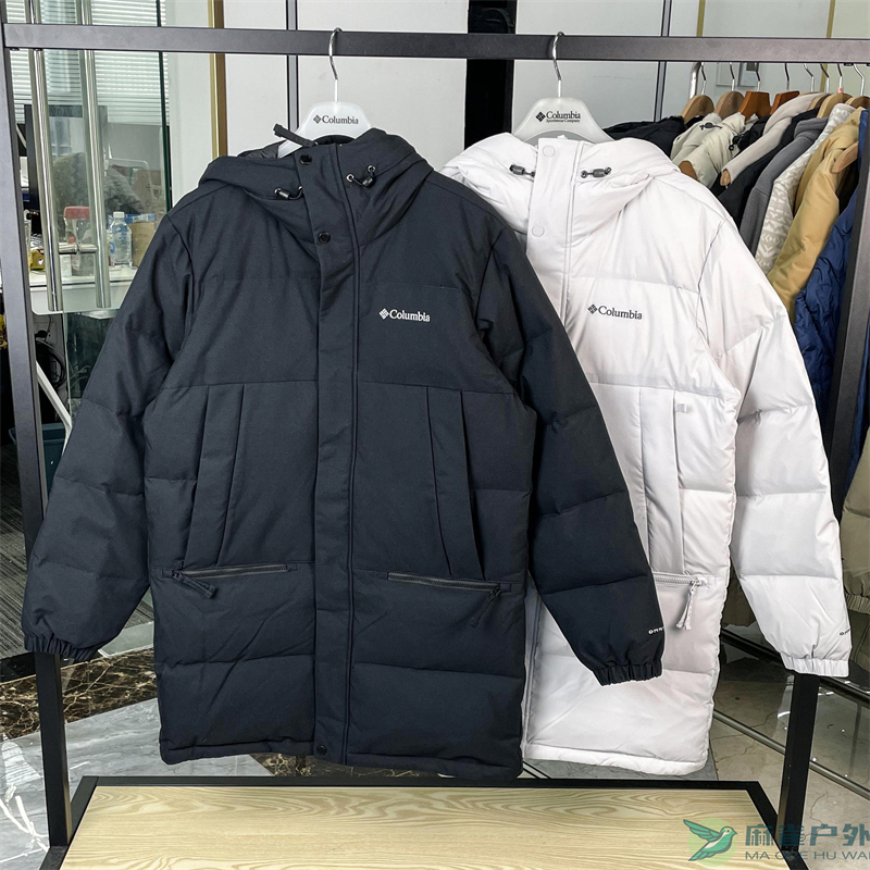 Autumn and Winter New Columbia Outdoor Thermal Long down Jacket for Men and Women We0994