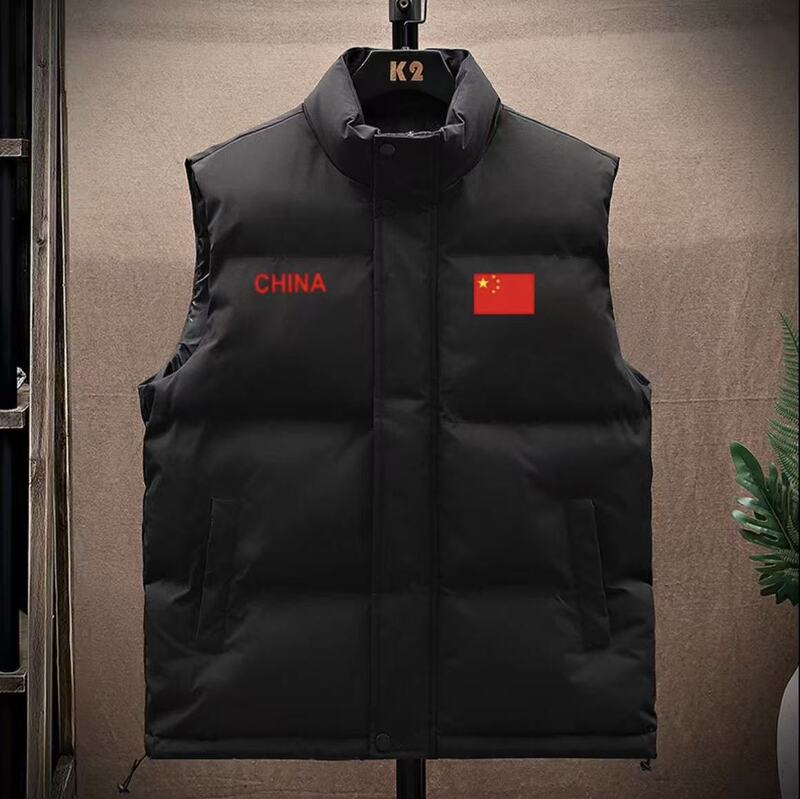Chinese National Team China Sports Vest Men's and Women's Winter Training Jacket Vest Warm down Cotton Jacket