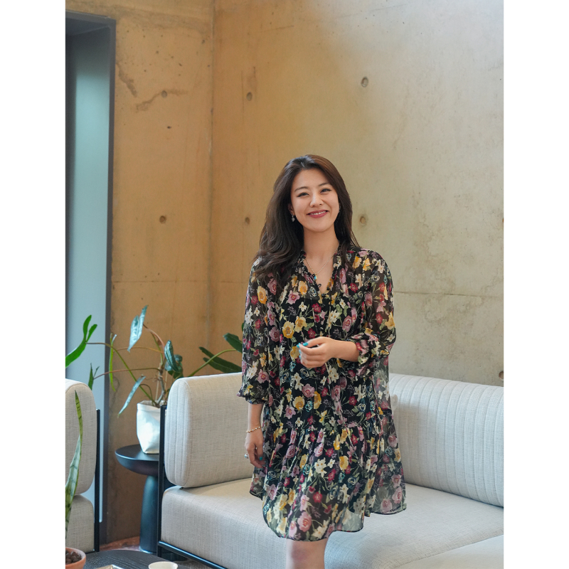 Jomode『Flowers in the Dark Night』Silk Crepe Printed Dress for Women, Summer Loose Long-Sleeved Holiday Dress Jomode『Flowers in the Dark Night』Silk Crepe Printed Dress for Women, Summer Loose Long-Sleeved Holiday Dress