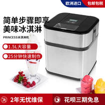 European imports PRINCE CESS HOUSEHOLD SMALL ICE CREAM MACHINE MINI HOMEMADE SNOW PASTRY ICE CREAM MACHINE FULLY AUTOMATIC