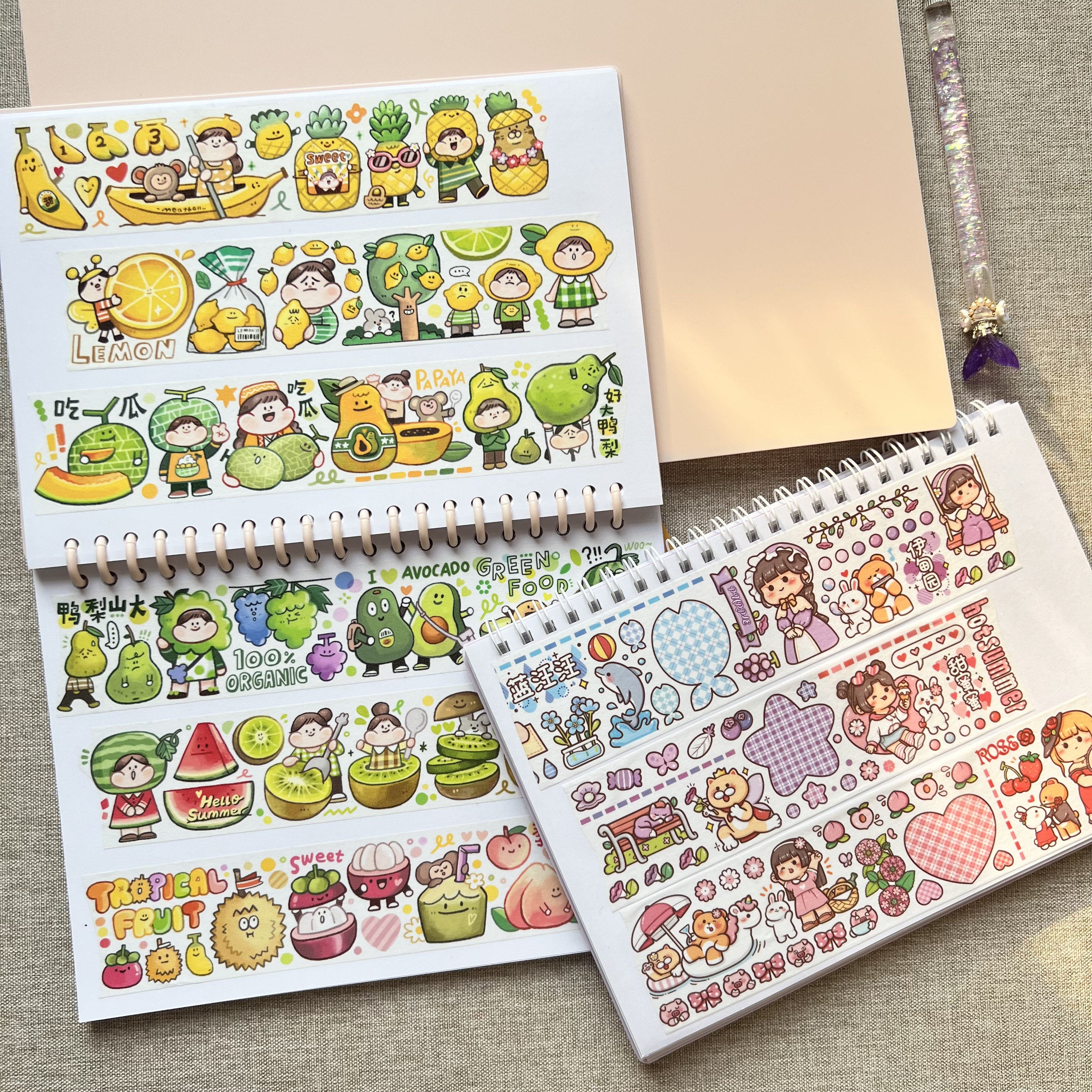 a4b5a5 Thickened Hand Ledger release paper This double-sided loose-leaf hand ledger sticker material containing book adhesive tape Fig.