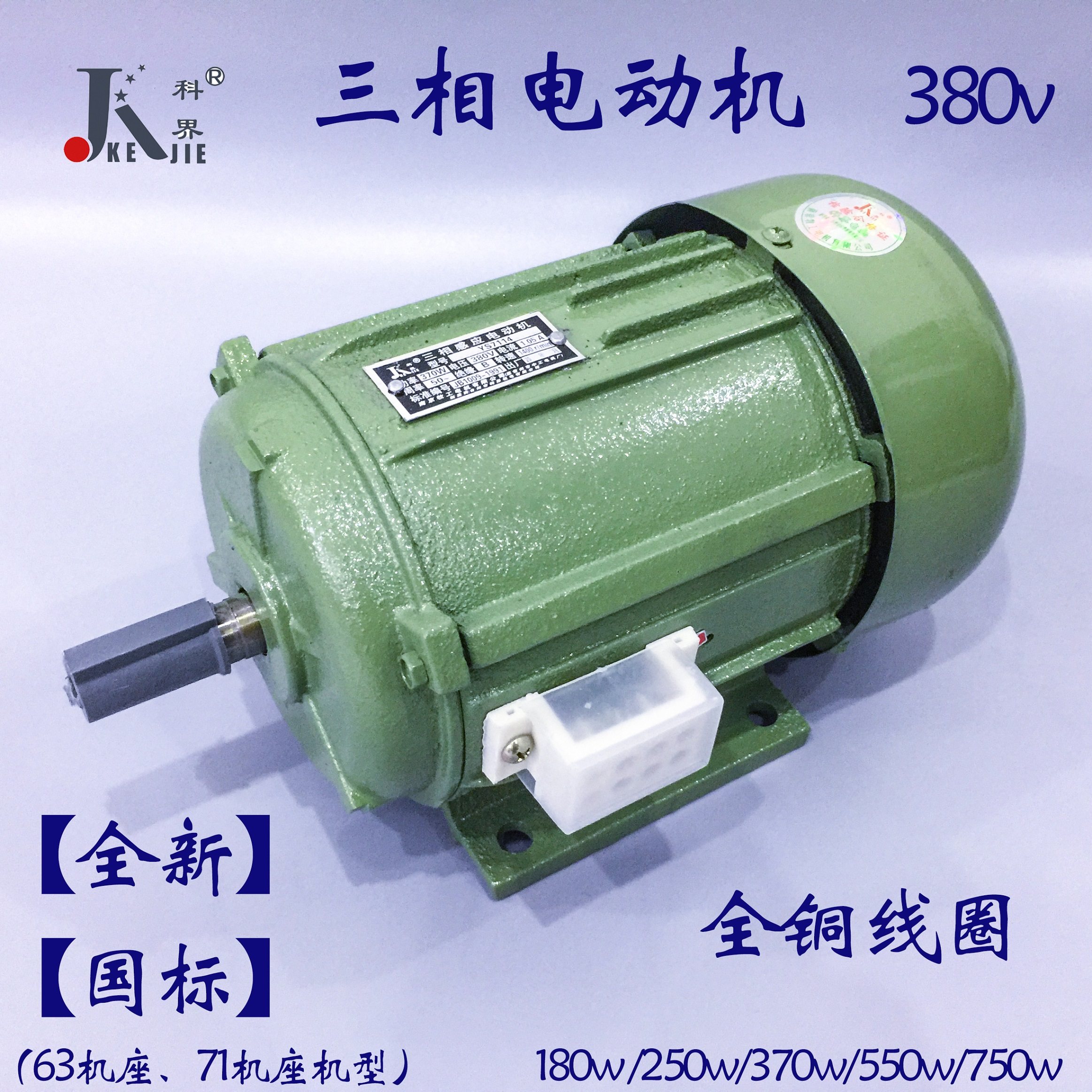 Cosector threephase motor copper wire 180W250W370W550W750W