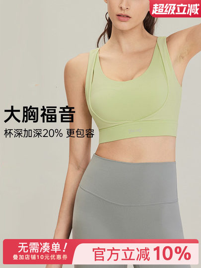 High-Intensity Plus-Size Sports Bra for Women, Shock-Proof Running, Professional Shock-Absorbing Fitness Vest, Yoga Bra, Anti-Sagging, Summer