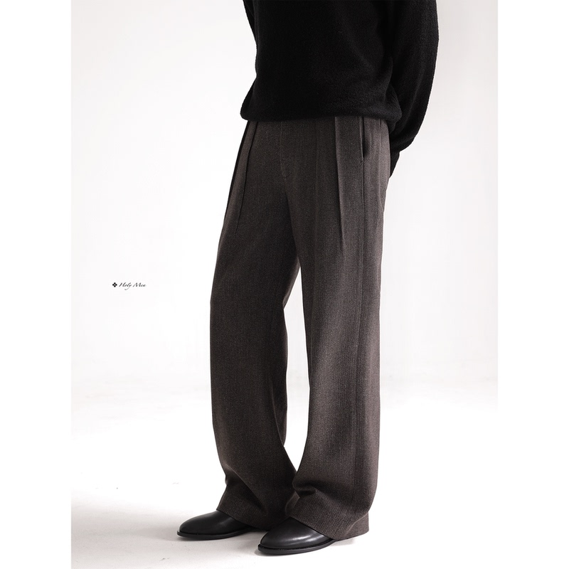 Holymen | Exclusive Lp Surplus Limited Edition Double-Pleated High-End Handmade Heavy-Duty Ultra-Fine Pure Wool Men's Trousers Holymen | Exclusive Lp Surplus Limited Edition Double-Pleated High-End Handmade Heavy-Duty Ultra-Fine Pure Wool Men's Trousers