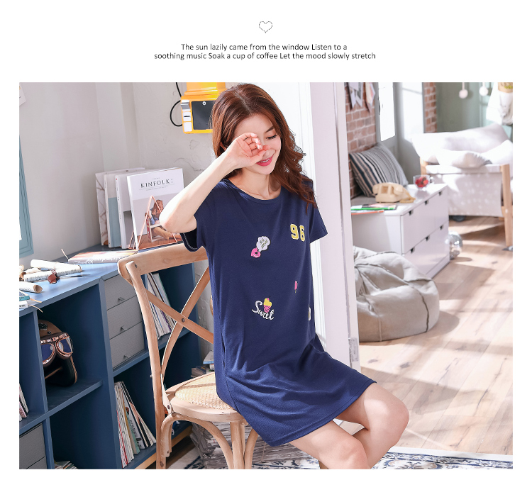 Áo ngủ nữ ngắn tay gợi cảm mùa hè Không tay dễ thương Bộ đồ ngủ mùa hè dây đeo váy cotton phục vụ tại nhà vay mac nha dep