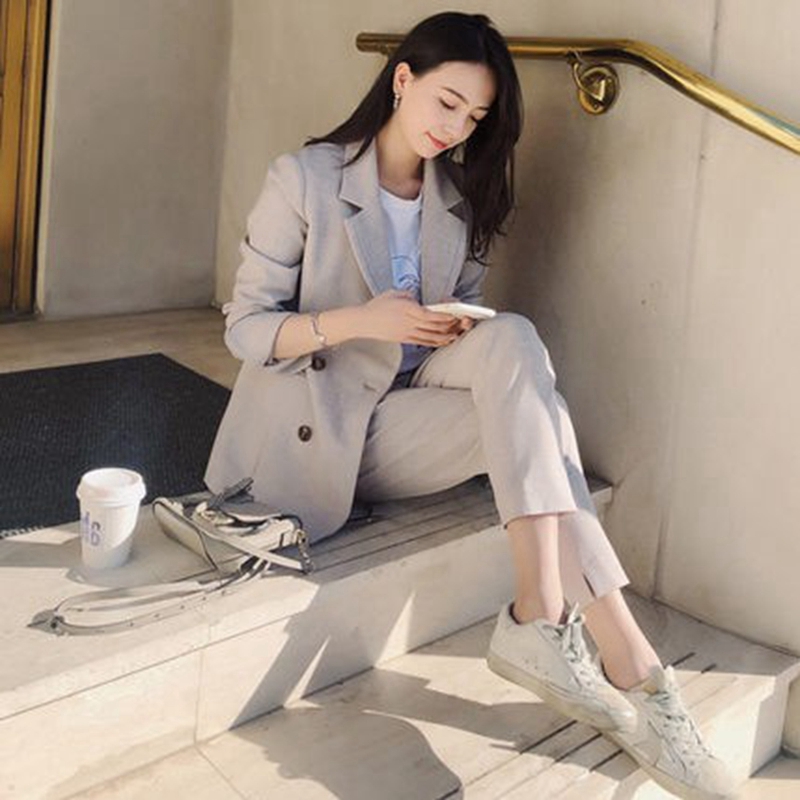 Sandro Moscoloni small suit suit women Spring and Autumn new casual fashion English suit two-piece suit