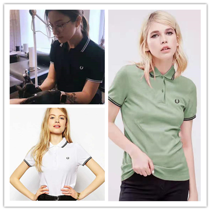 2024Fp Wheat Laurel Slim Fit Stretch Cotton Women's Lapel Short Sleeve Polo Shirt M3600
