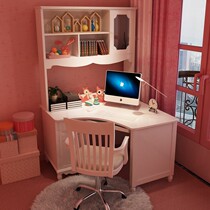 Korean desk bookshelf combination economical corner writing desk European computer desk study furniture set combination