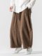 Chinesischer Stil Herren Herbst und Winter Wollmaterial gerade Hose Retro lose Hose mit weitem Bein große Pumphose Freizeithose