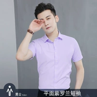 Плоские фиолетовые мужчины с короткими рукавами