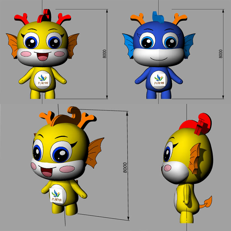 Large-scale little dragon man little yellow man robot cat Pikachu inflatable model cartoon doll inflatable model event promotion props