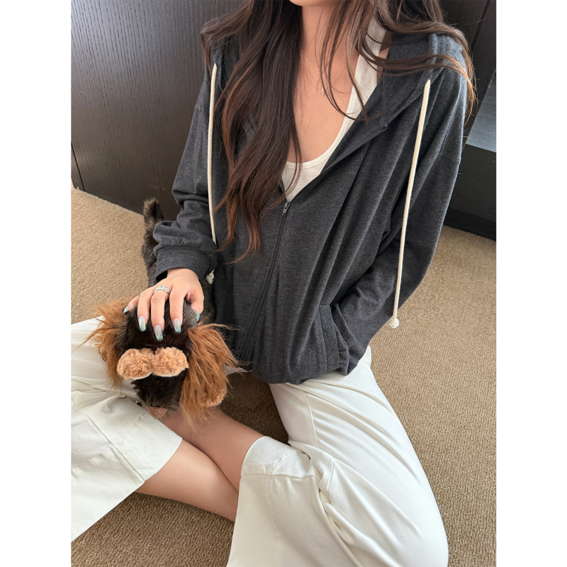 4Pril Amv Is Easy to Wear and Worth Keeping for Yourself! Yb Ingredients: Modal Cotton, a Must-Have for Air-Conditioned Rooms, Soft and Cozy Cardigan Hoodie
