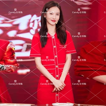 France maje 21 spring summer small fragrant wind single row of short sleeves knit swarm with short skirt