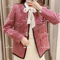 maje21 Autumn winter Xiaoxiang Style Coarse Flowers to collect waist Department with knitted jacket blouses MFPVE00210