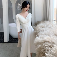 Белое вечернее платье, французский стиль