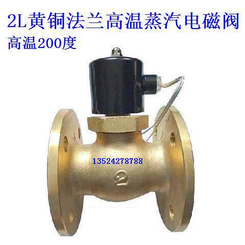 Electric brass steam solenoid valve flange connection Pilot piston type everclosed-Custom 2L-25FAC220V