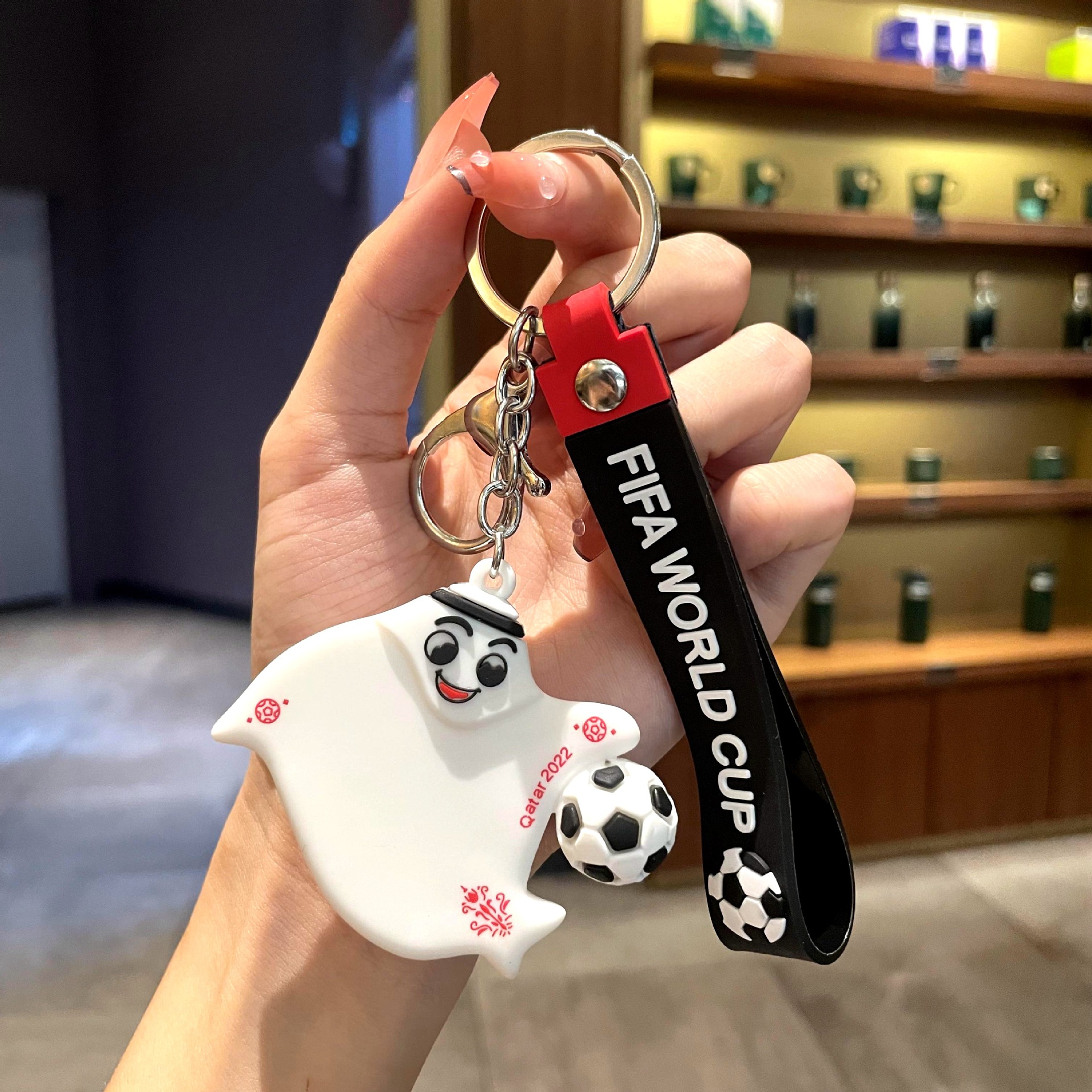 2022 - New Qatar World Cup mascot keybuckle piece of soccer souvenir doll - hang the key chain