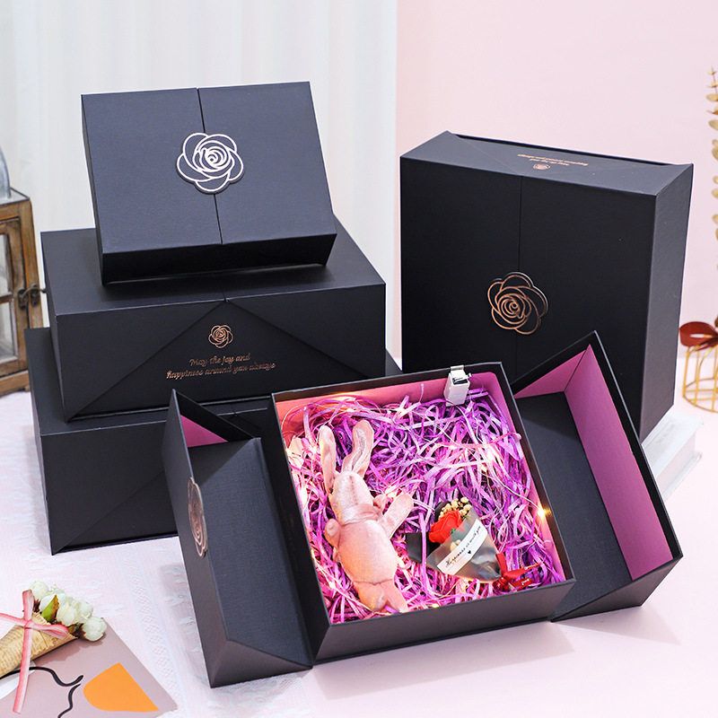 Creative Double-Open Flip-Top Box, Boyfriend's Birthday Gift Box, Chinese Valentine's Day Gift Box, Christmas Gift Box, Packaging Box
