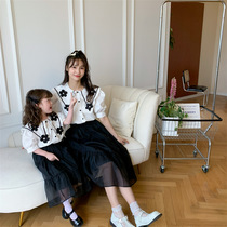 Not the same pro-sub-dress girls shirt mesh yarn half body dress Two sets of female dress design feeling small and high end