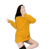 2022 New Early Autumn Knitted Sweater Tops Lazy High-Quality Soft Breast Round Neck Pullover Sweaters for Women Loose for Outerwear