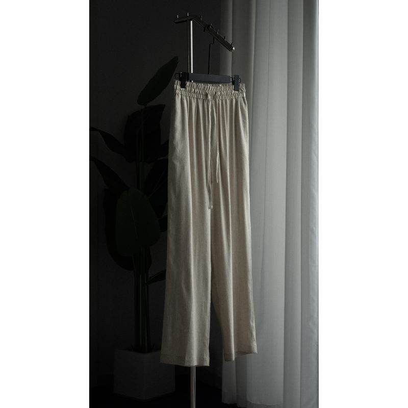 Eoh'Loom' Italian Beste Linen Elastic Waist Lightweight Fitted Trousers Casual Pants Eoh'Loom' Italian Beste Linen Elastic Waist Lightweight Fitted Trousers Casual Pants