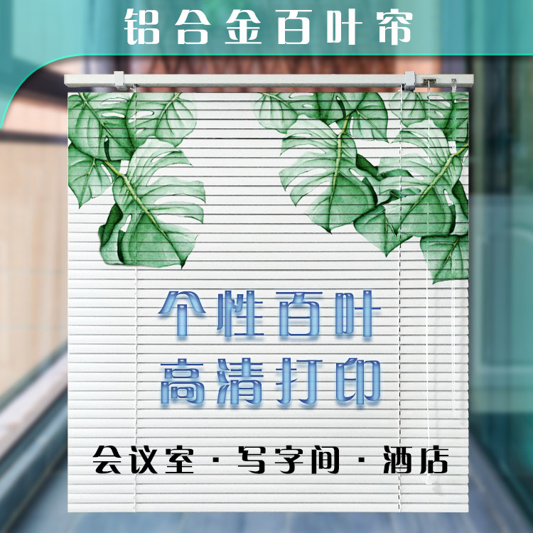 2021 new office clothing store net red blinds aluminum alloy Nordic roll-pull lift punch