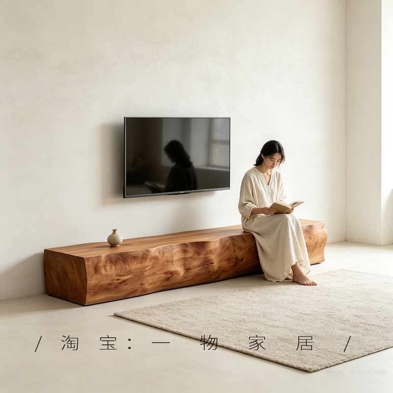 Solid Wood Bench, Tv Cabinet, Hotel, Shopping Mall, Rest Bench, Clothing Store, Guesthouse, Wooden Stool, Long Bench, Natural Wood Shoe-Changing Bench
