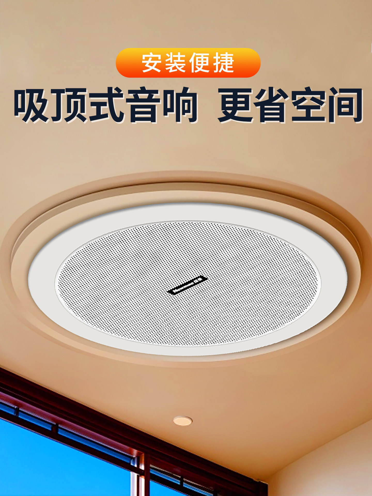 Newman Ceiling Speaker Audio Amplifier Set Broadcast Ceiling-Mounted Speakers Background Music Playback Speakers