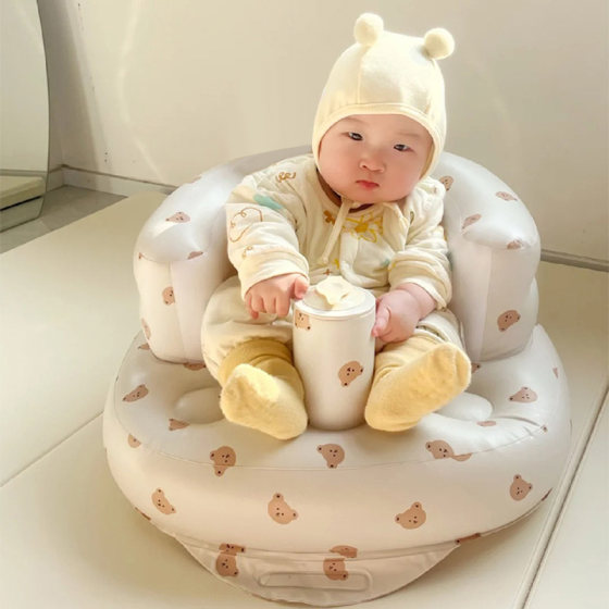 宝宝充气座椅满月百天布置场景装饰婴儿气球拍照道具30天100百日