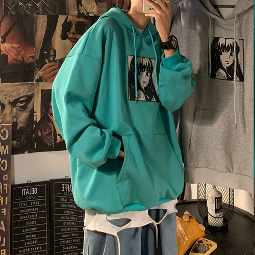 Японская брендовая толстовка с капюшоном для отдыха, трендовая парная одежда для влюбленных, куртка, осенняя, в корейском стиле