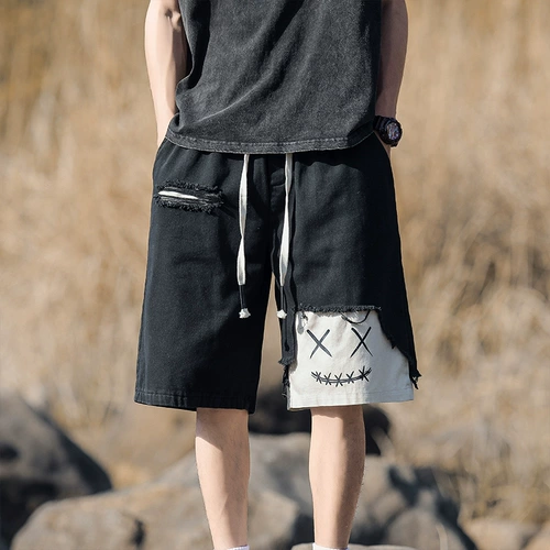 Мужские летние шорты, баскетбольные штаны для отдыха, в американском стиле, оверсайз