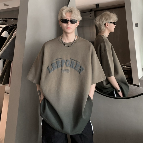 Летняя дизайнерская футболка с коротким рукавом, стиль «Хай стрит», оверсайз, свободный крой