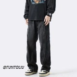 Летние джинсы, штаны для отдыха, премиум класс, свободный прямой крой