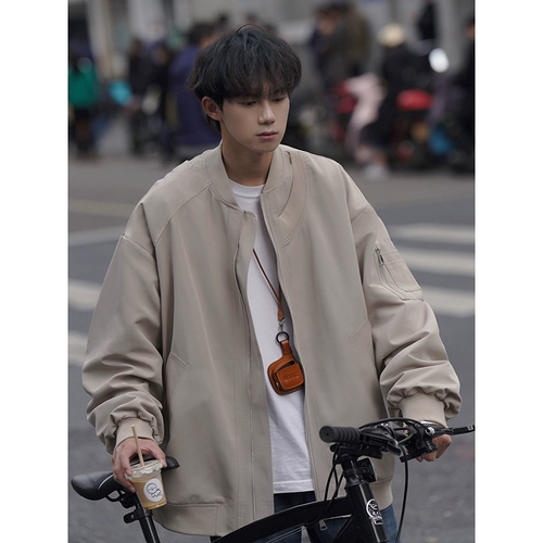 Бейсбольная форма, мужская осенняя ретро куртка, в американском стиле, изысканный стиль, свободный крой