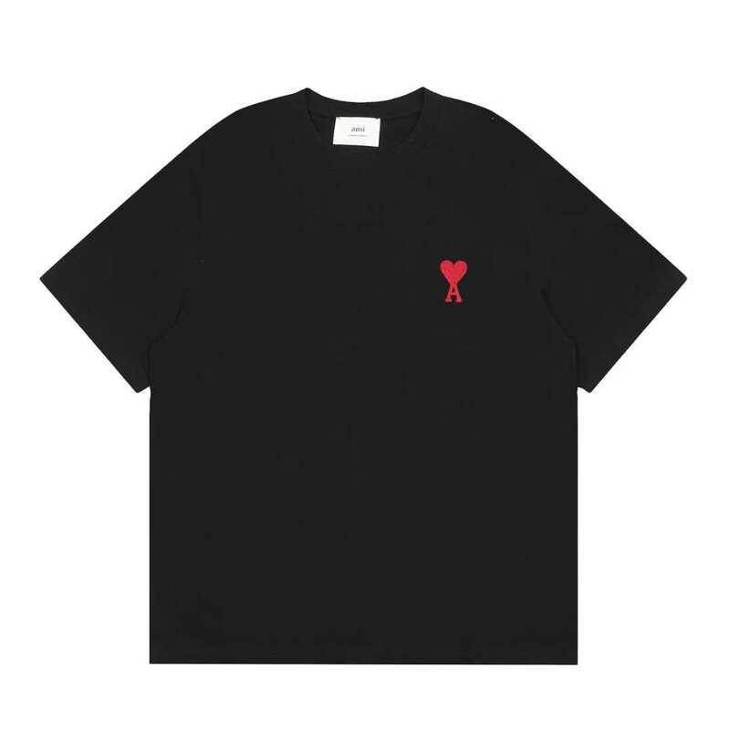 2026 Summer New Style Heart Print Short Sleeve T-Shirt High Quality Unisex Couple Style ins Trendy Brand Loose Versatile Round Neck
