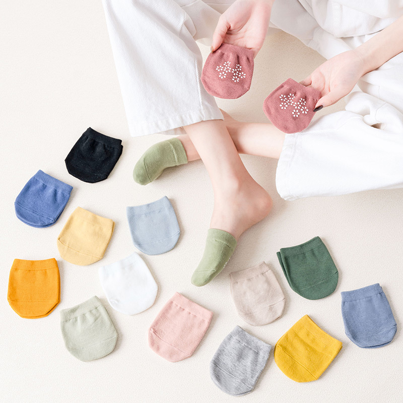 Half Socks for Women, Summer Style, Invisible on the Forefoot, Pure Cotton, Thin, Single Shoe Half-Cover, Non-Slip Half-Socks, Summer Half-Slip Socks